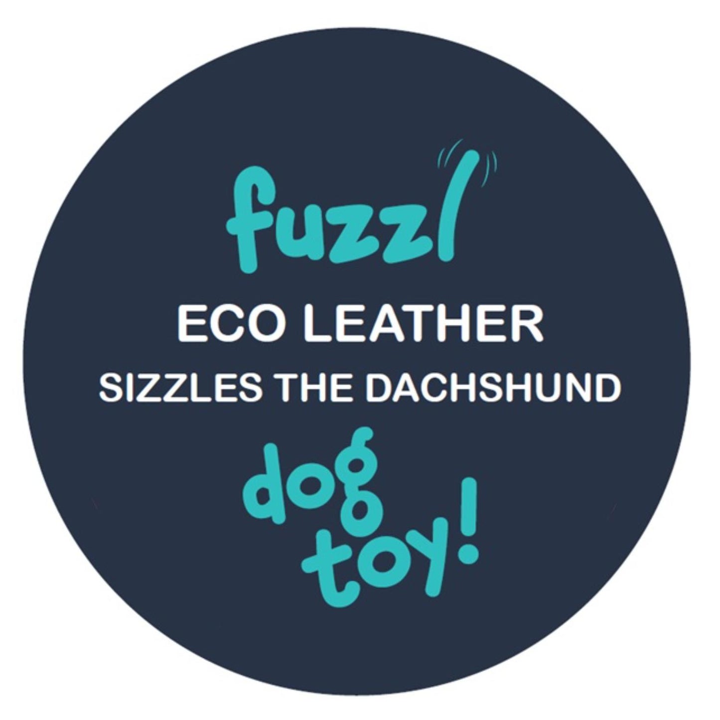 Fuzzl Eco Leather Sizzles Dachshund | Natural Tough Chew Toy