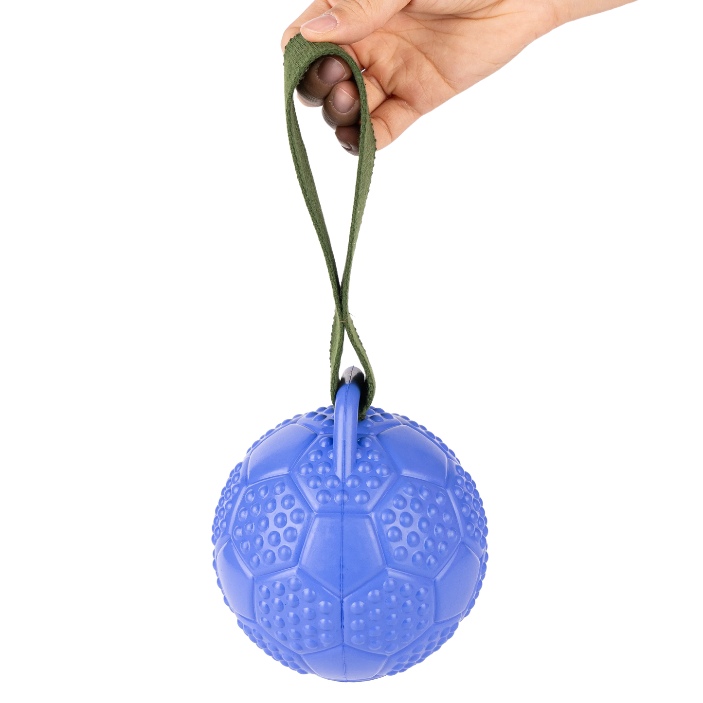 Fuzzl Eco Rubber Chuck & Treat Soccer Ball - Blue Dog Toy – Durable - Fuzzl Pet