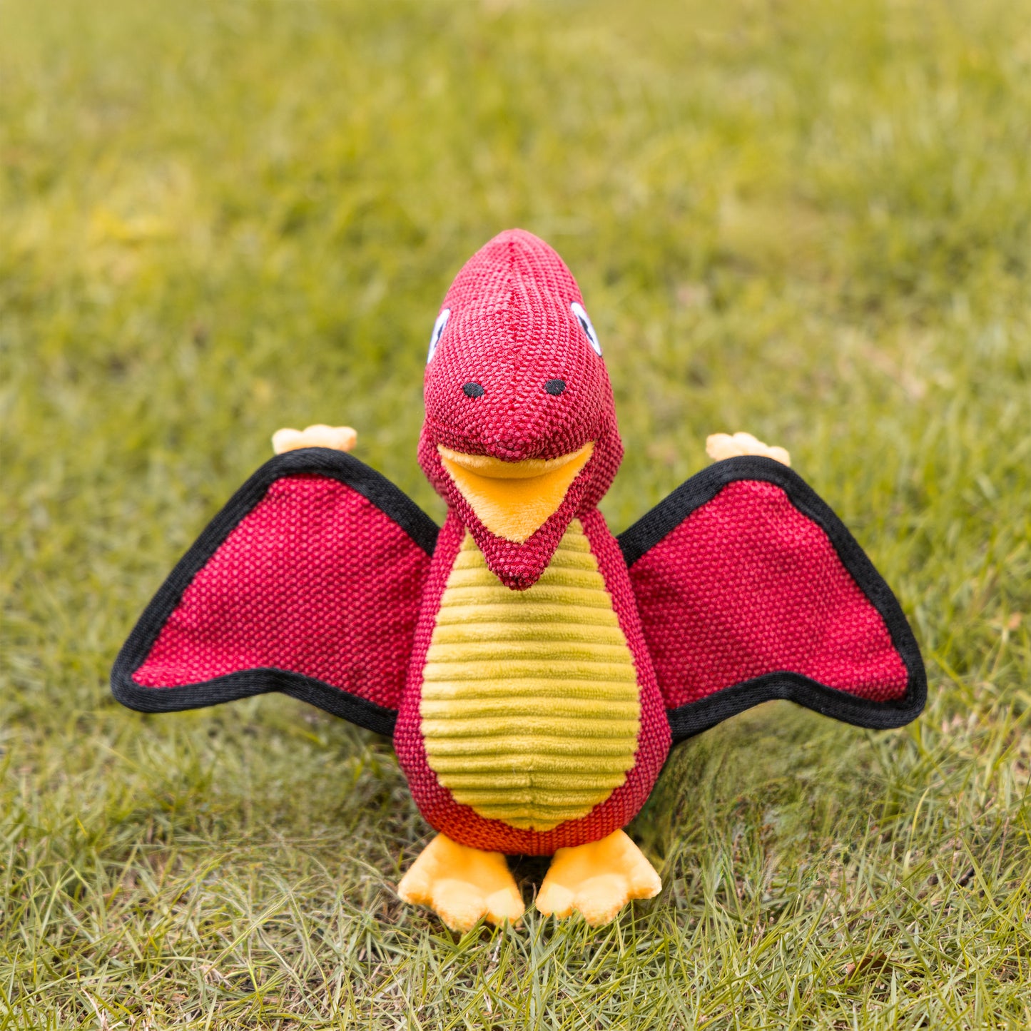 Fuzzl Terry the Dino Canvas Soft Dog Toy