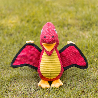 Fuzzl Terry the Dino Canvas Soft Dog Toy