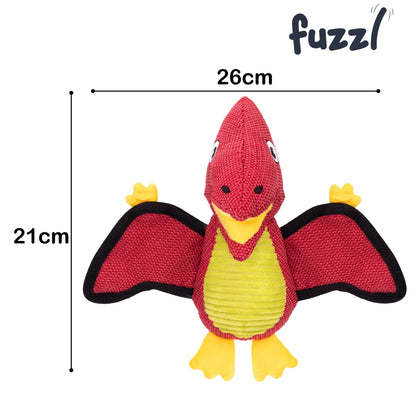 Fuzzl Terry the Dino Canvas Soft Dog Toy