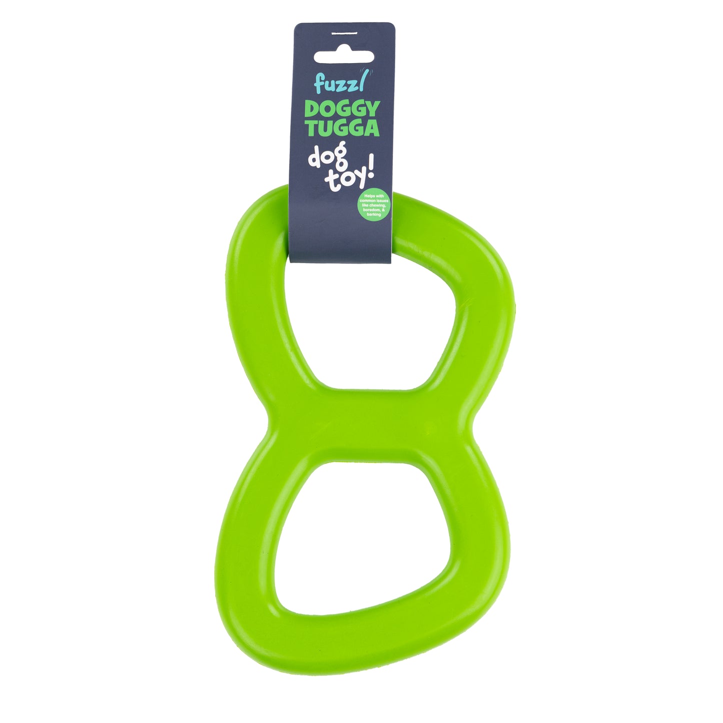Fuzzl Eco Rubber Natural Tugger | Natural Rubber Dog Toy | Green
