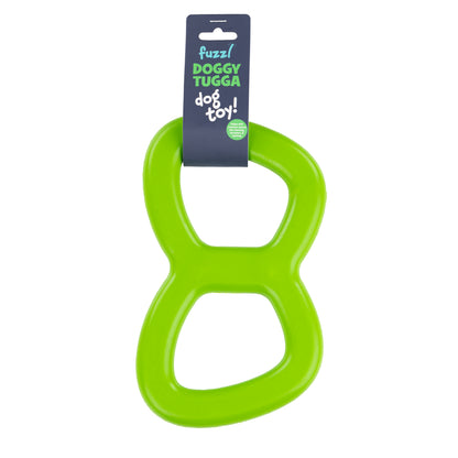 Fuzzl Eco Rubber Natural Tugger | Natural Rubber Dog Toy | Green