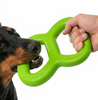 Fuzzl Eco Rubber Natural Tugger | Natural Rubber Dog Toy | Green