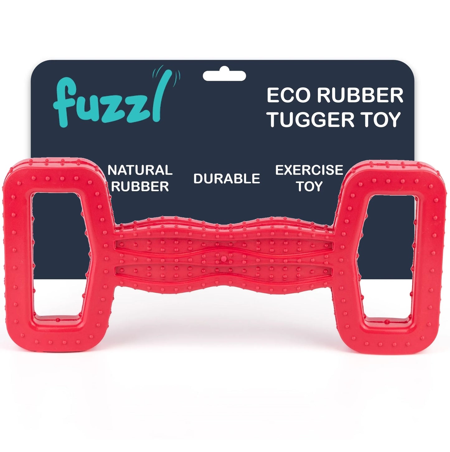 Fuzzl Eco Rubber Tugger – Red Dog Toy – Durable Dog Toy - Fuzzl Pet