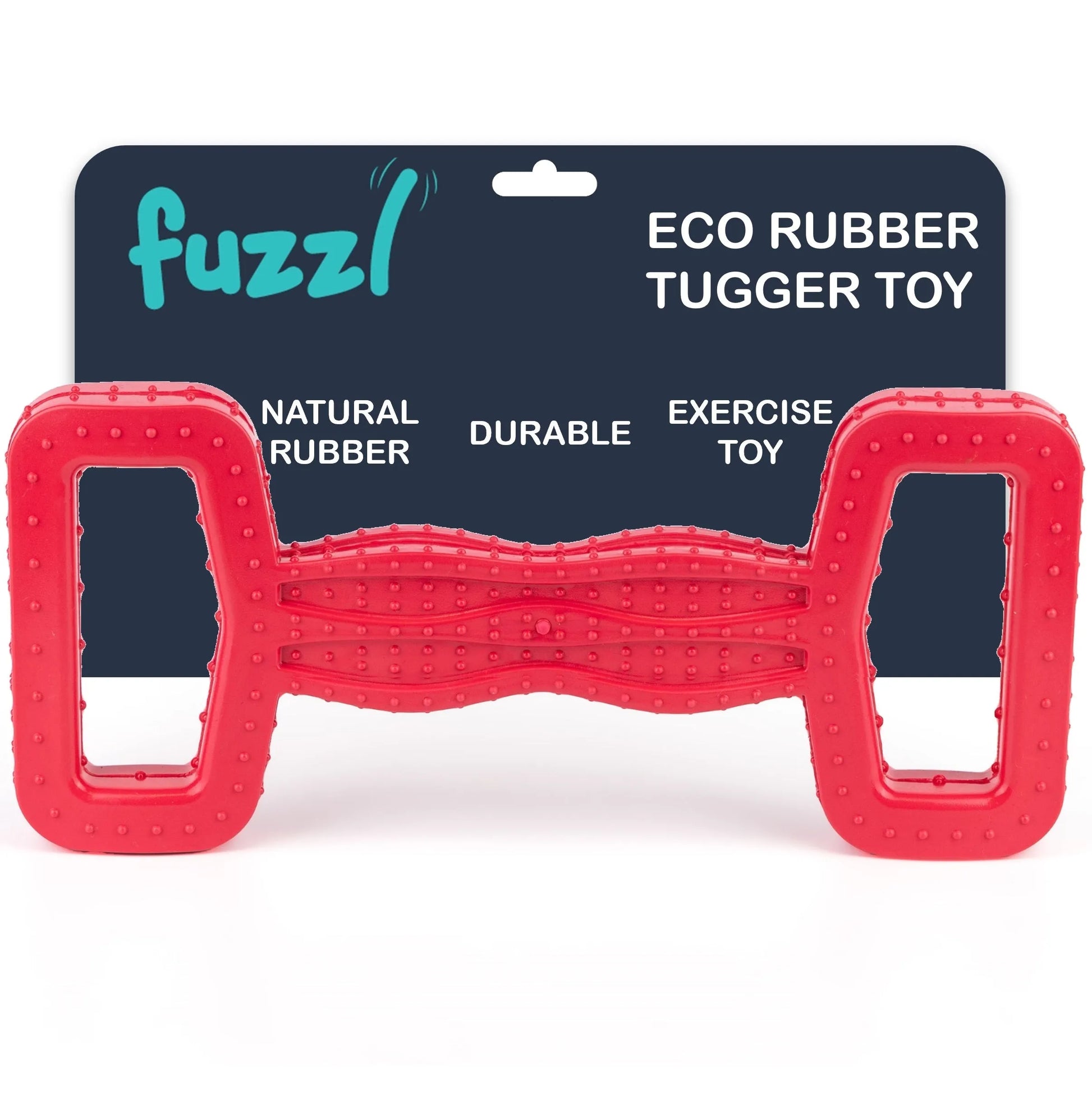 Fuzzl Eco Rubber Tugger – Red Dog Toy – Durable Dog Toy - Fuzzl Pet