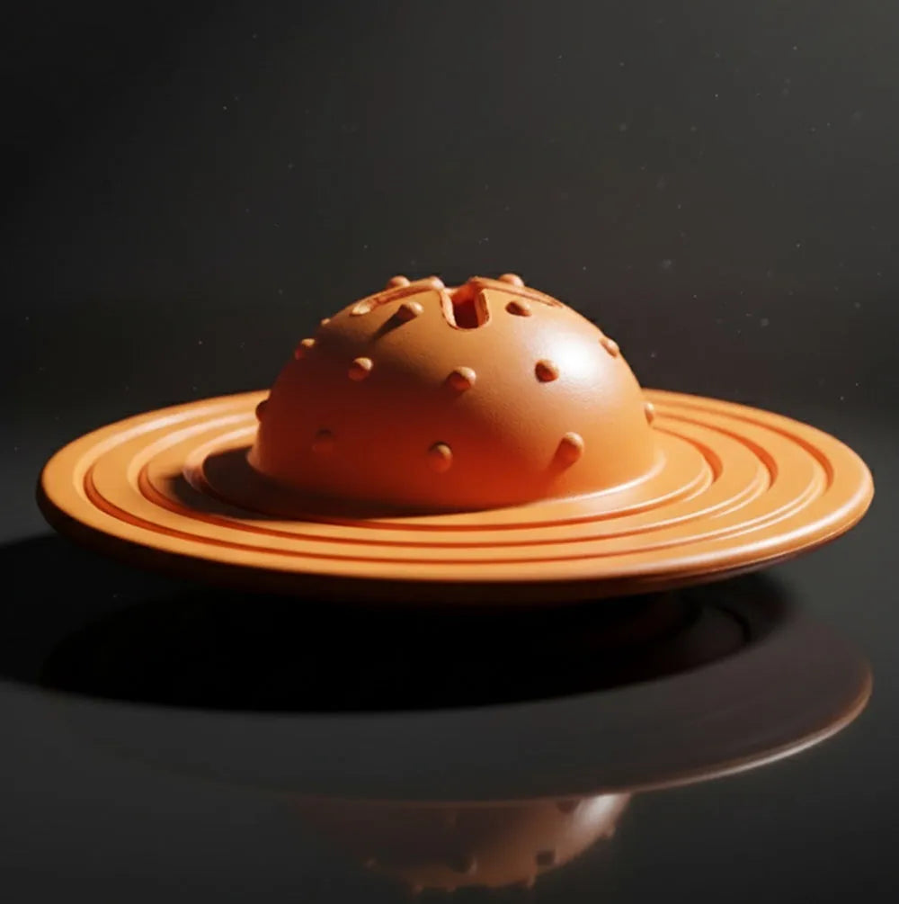 Fuzzl Eco Rubber Chuck & Treat Sky Saucer - Orange Dog Toy – - Fuzzl Pet