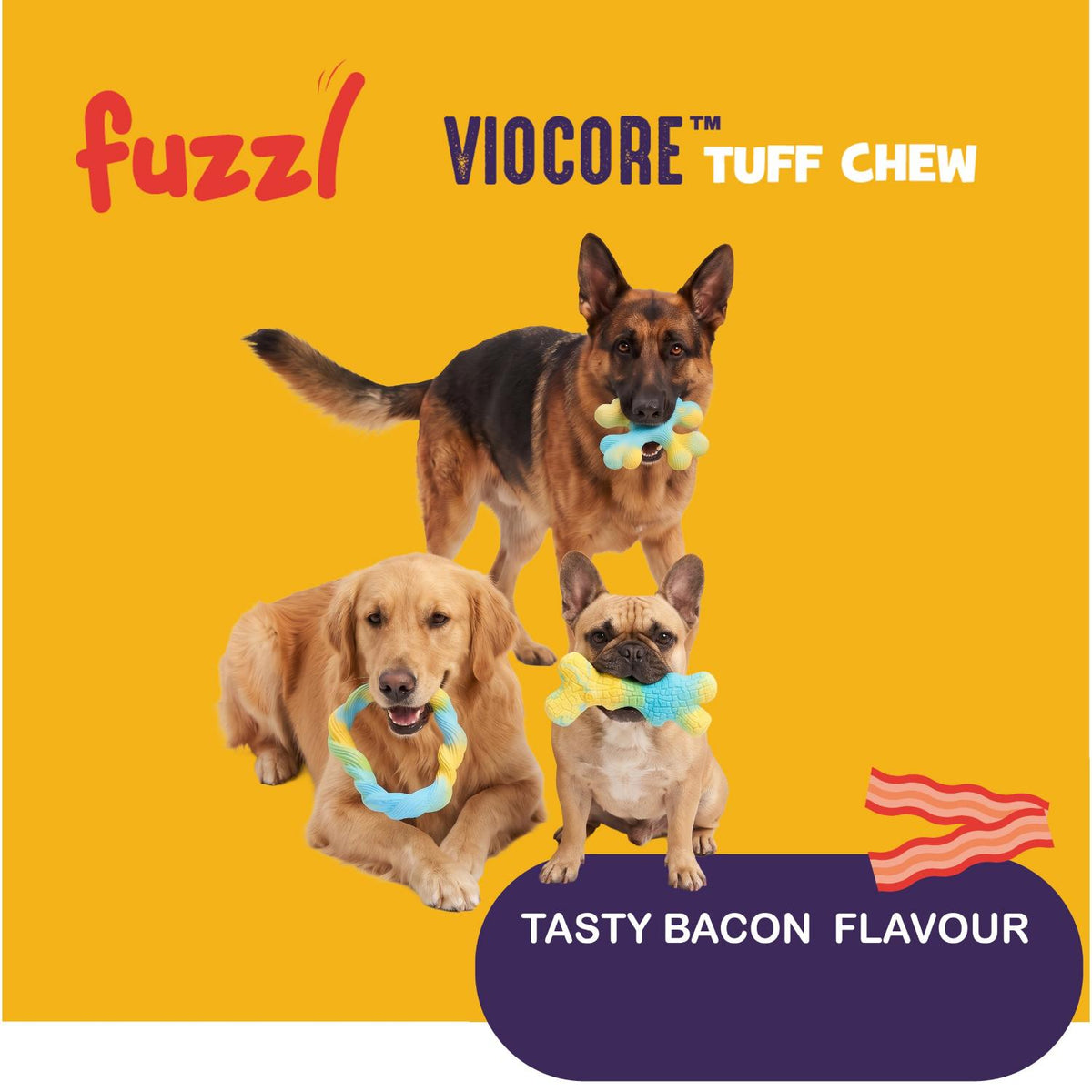 Fuzzl VIOCORE Tuff Chew Branch & Ring 2-Pack | Aggressive Chewer