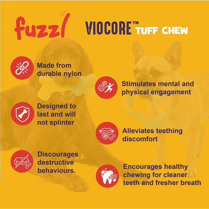 Fuzzl VIOCORE Tuff Chew Ring & Clover 2-Pack | Aggressive Chewer