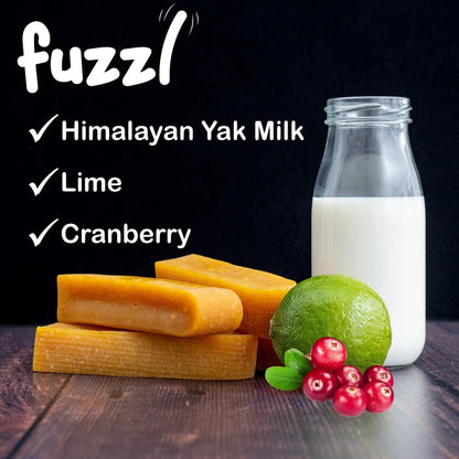 Fuzzl Yak Chews with Cranberry Medium 2 Pack - Himalayan Yak Chews - Fuzzl Pet