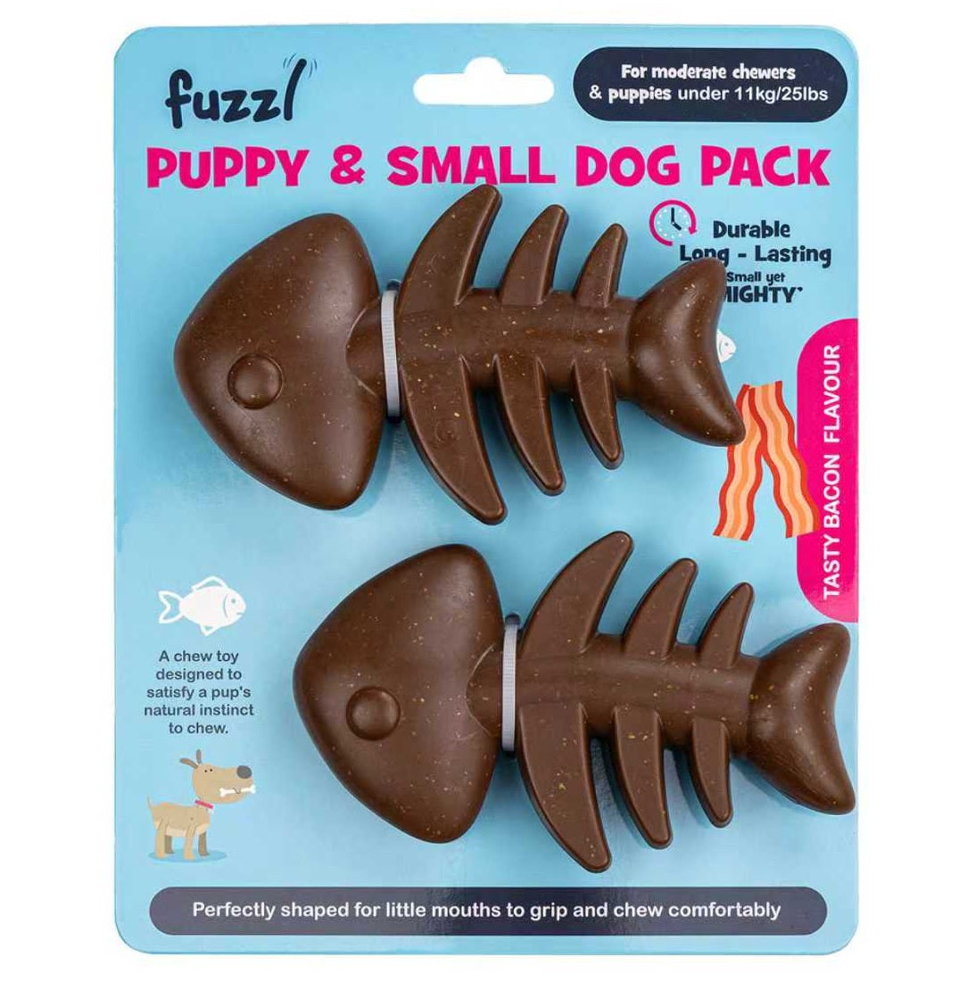 Fuzzl Puppy & Small Dog Chew Pack - Bacon – Durable Dog Toy - Fuzzl Pet