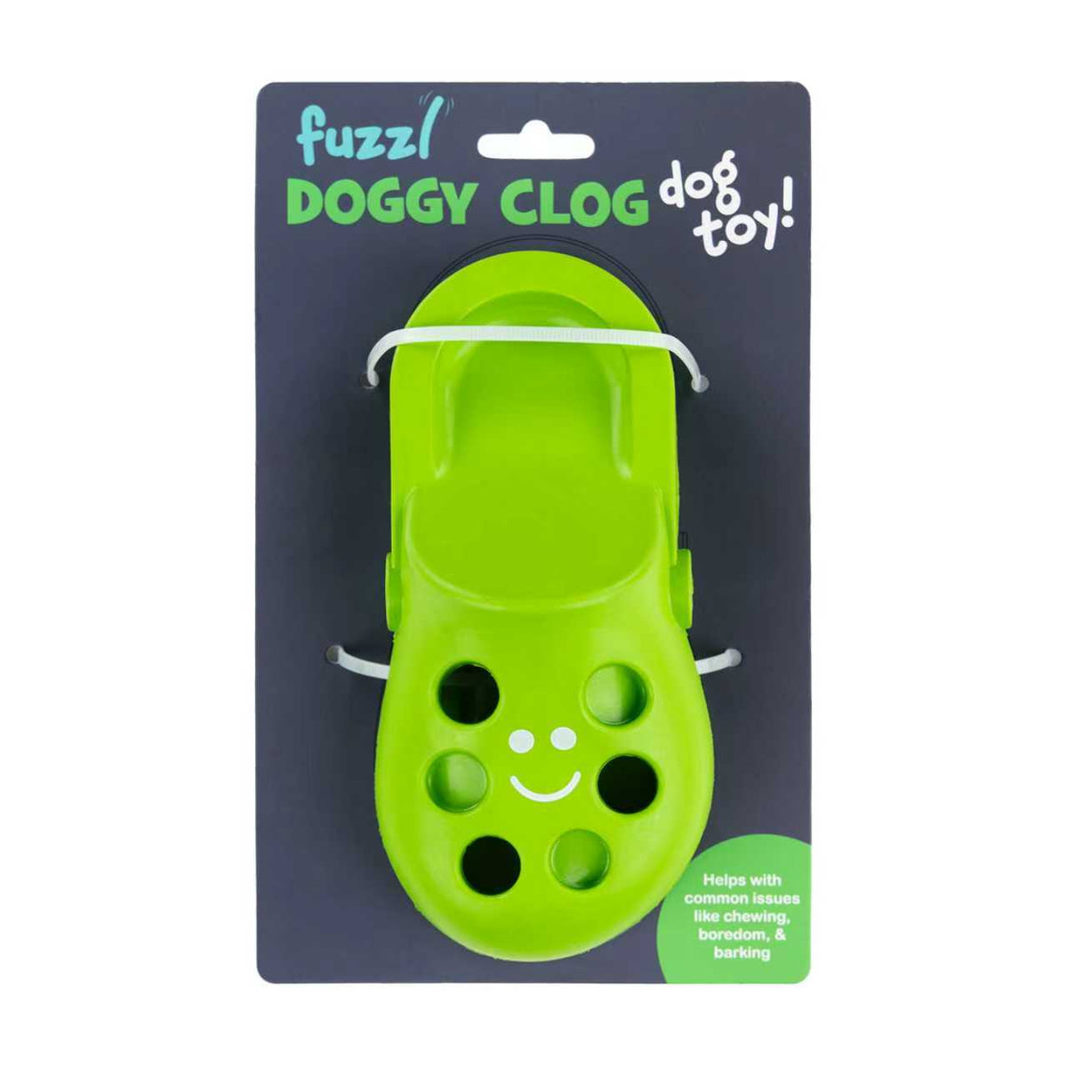 Fuzzl Flip Flop Treat Toy | Rubber Green – Durable Dog Toy