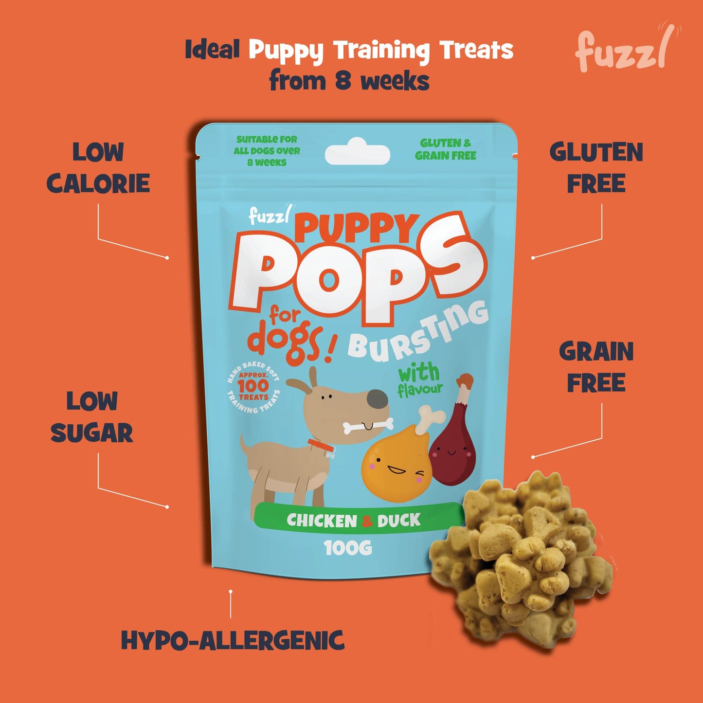 Fuzzl Puppy Pops Variety Pack | With Glow Ball Dog Treat Bundle - Fuzzl Pet