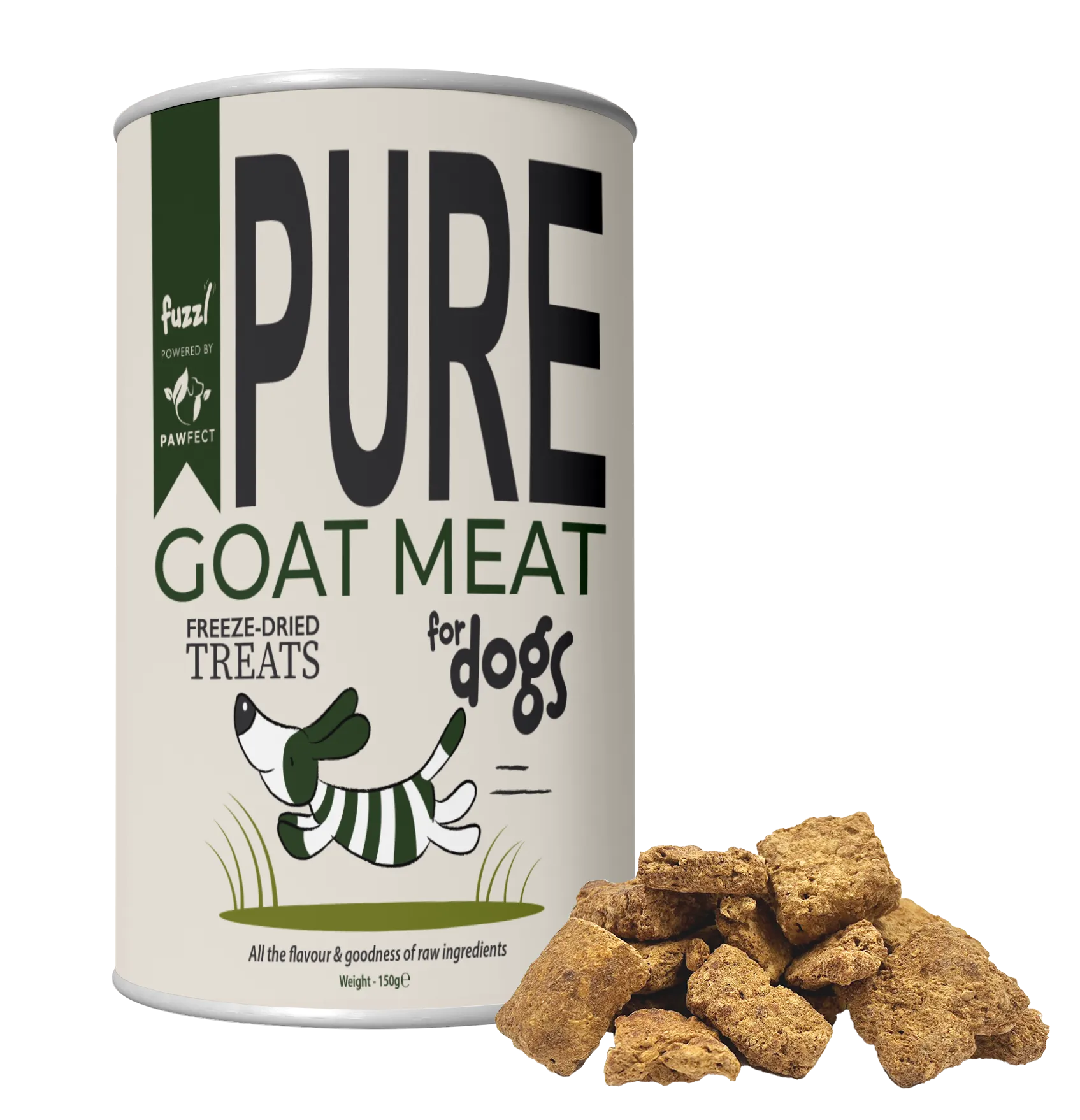 Fuzzl Pure Freeze Dried 100% Goat Meat Dog Treats and Dog Food - Fuzzl Pet