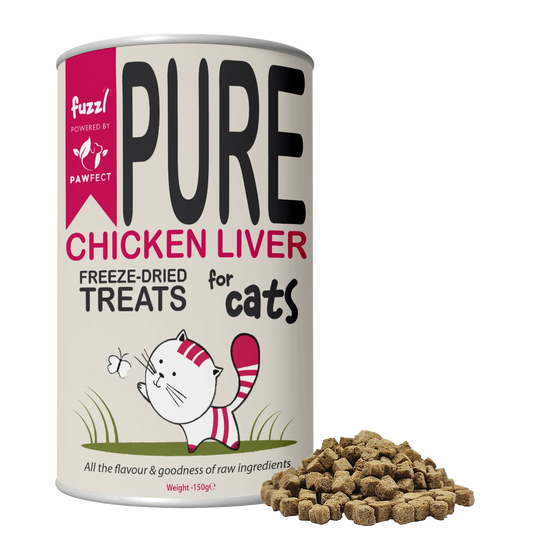 Fuzzl Pure Freeze Dried 100% Chicken Liver Cat Treats and Cat Food - Fuzzl Pet
