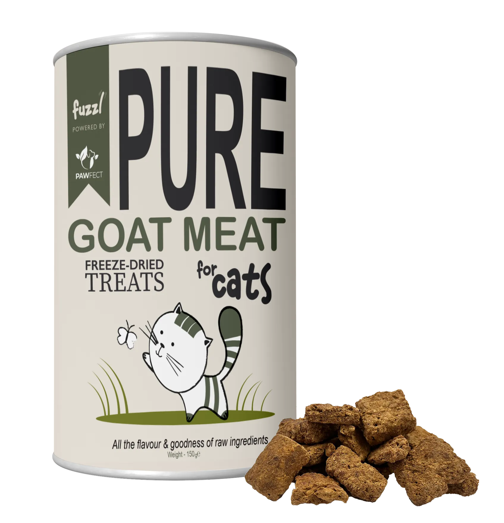 Fuzzl Pure Freeze Dried 100% Goat Meat Cat Treats and Cat Food - Fuzzl Pet