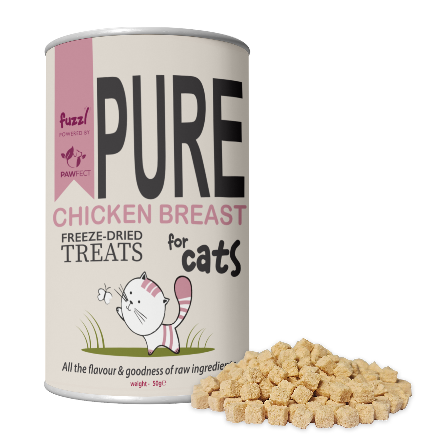 Fuzzl Pure Freeze Dried 50g 100% Chicken Cat Treats and Cat Food Topper - Fuzzl Pet