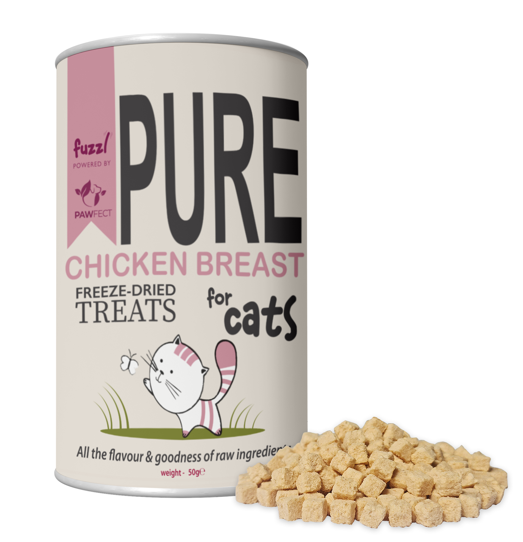 Fuzzl Pure Freeze Dried 50g 100% Chicken Cat Treats and Cat Food Topper - Fuzzl Pet