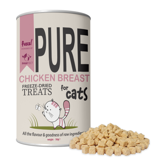 Fuzzl Pure Freeze Dried 50g 100% Chicken Cat Treats and Cat Food Topper - Fuzzl Pet